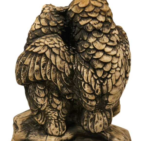 Vintage Owl Figurine Sculpture On Branch Resin Home Decor Collectible - Picture 12 of 16